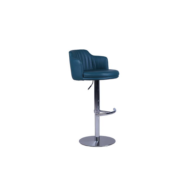 Luxury Adjustable Bar Stool with Padded Backrest - 758