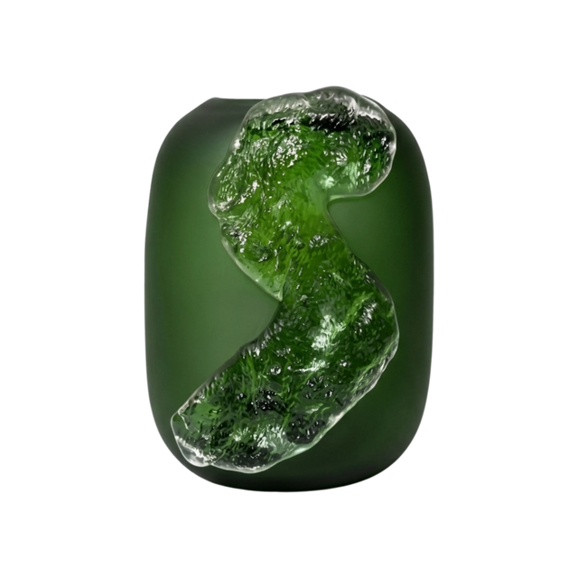 Verdant Organic Glass Art Vase - Y18