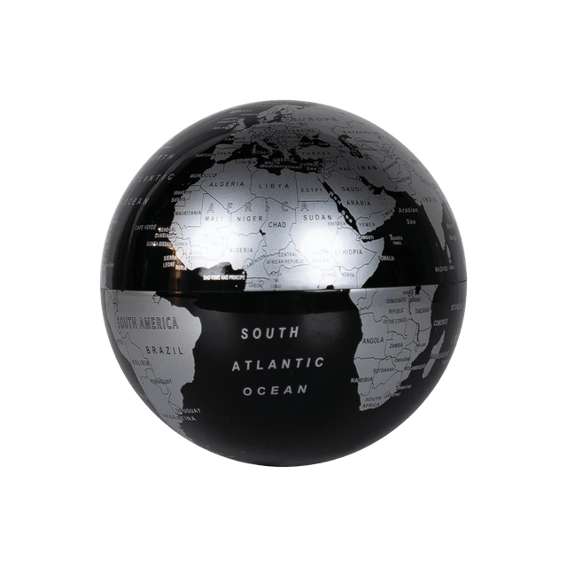 Metallic Globe Egg Ornaments – Luxury World Map Decor - Office Empire