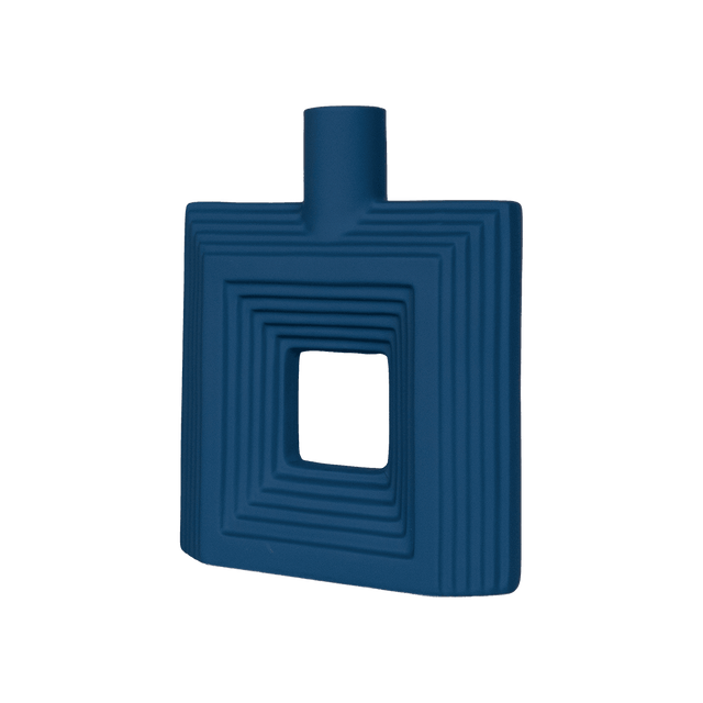 Geometric Rectangular Hollow Ceramic Vases – C-7 - Office Empire
