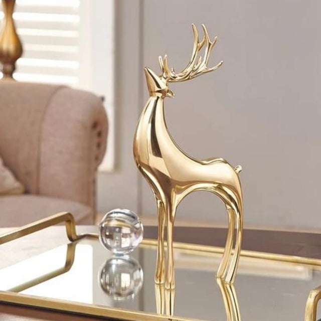 Statue Creative Deer Crystal Ball Figurine