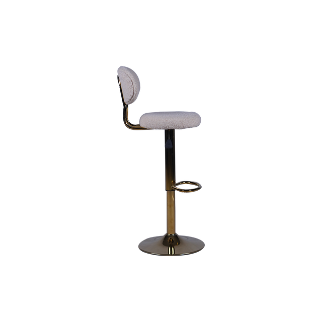 Modern White Bar Stool with Adjustable Height - BL37MEI TING