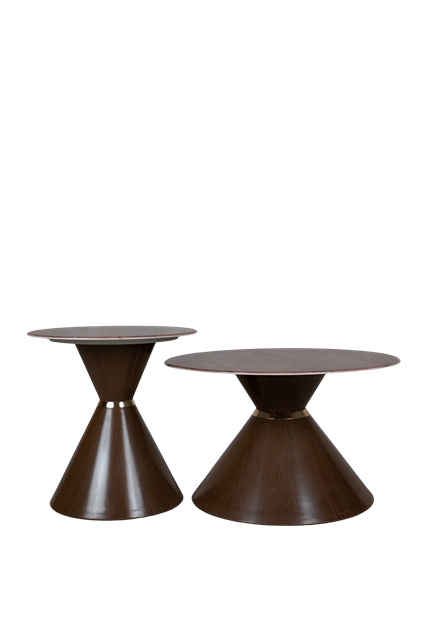 Sculptural Stone Center Table with Cone Base B698 - Modern Coffee Table