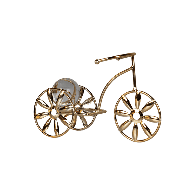 Golden Tricycle – Decorative Vintage Bicycle piece - Office Empire