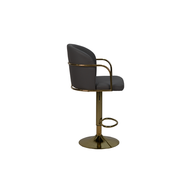 Elegant Blue Bar Stool with Gold Base - H105