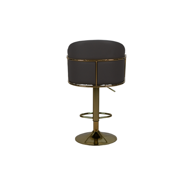 Elegant Blue Bar Stool with Gold Base - H105