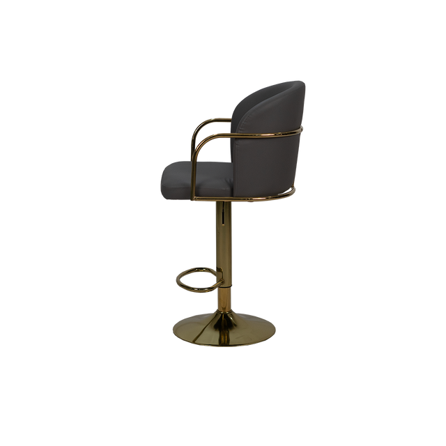 Elegant Blue Bar Stool with Gold Base - H105