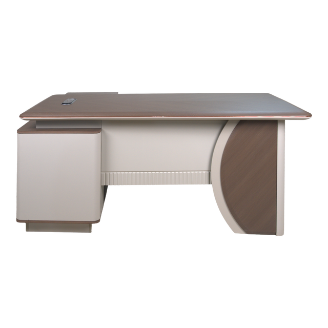 Hybrid Wood & Beige L-Shape Table - X7116/X7118