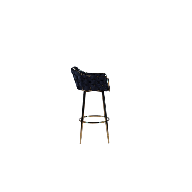 Luxury Velvet Bar Stool with Gold Base - A629
