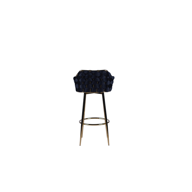Luxury Velvet Bar Stool with Gold Base - A629