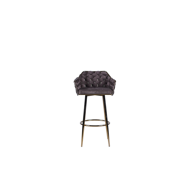 Luxury Velvet Bar Stool with Gold Base - A629