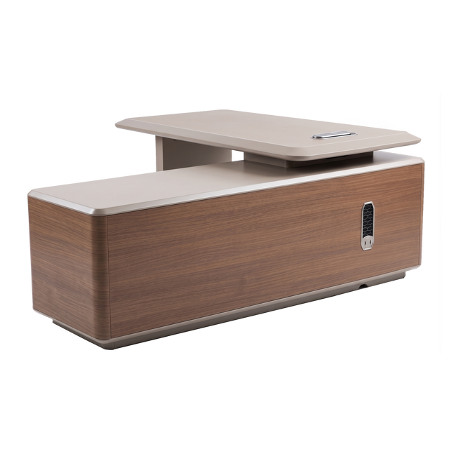 Linear Wood-Tone L-Table 2.0 - AD-T2529