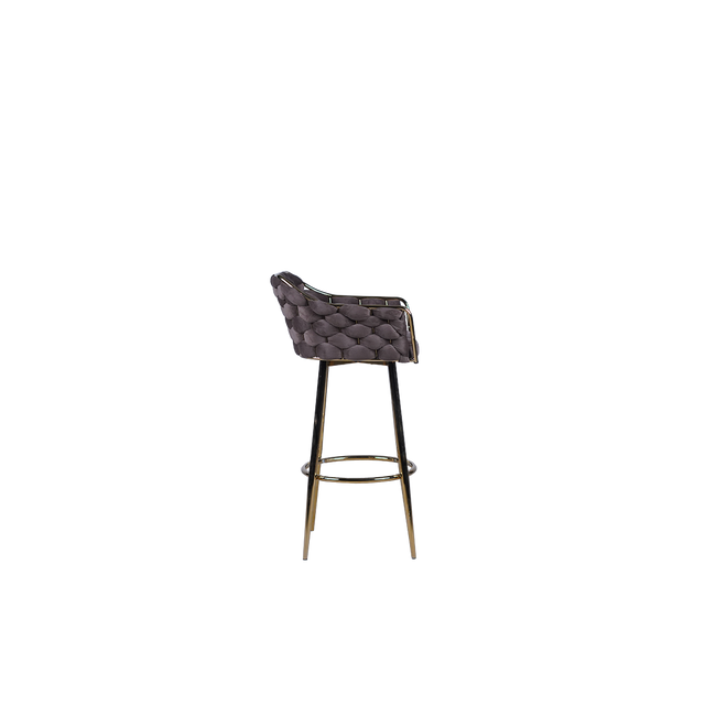 Luxury Velvet Bar Stool with Gold Base - A629