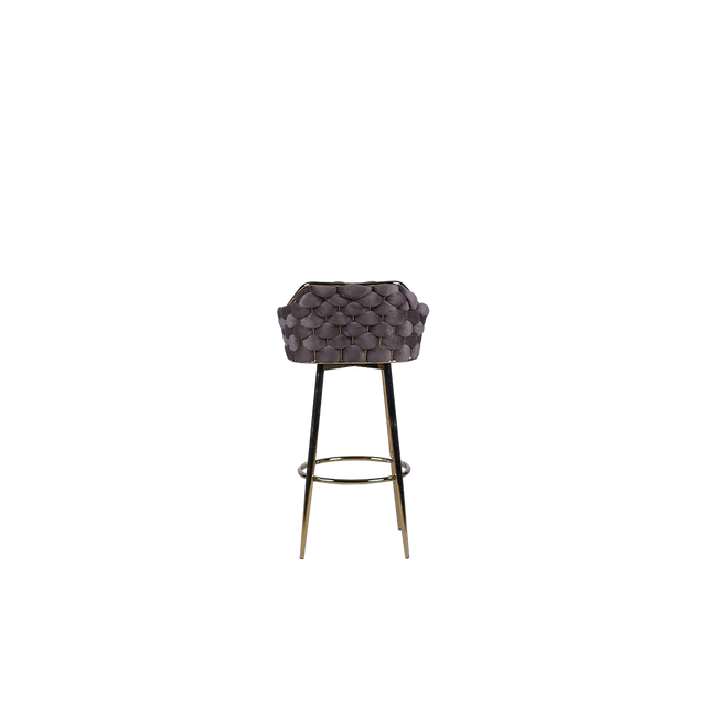 Luxury Velvet Bar Stool with Gold Base - A629