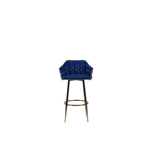 Luxury Velvet Bar Stool with Gold Base - A629