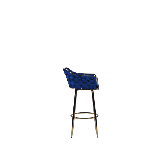 Luxury Velvet Bar Stool with Gold Base - A629