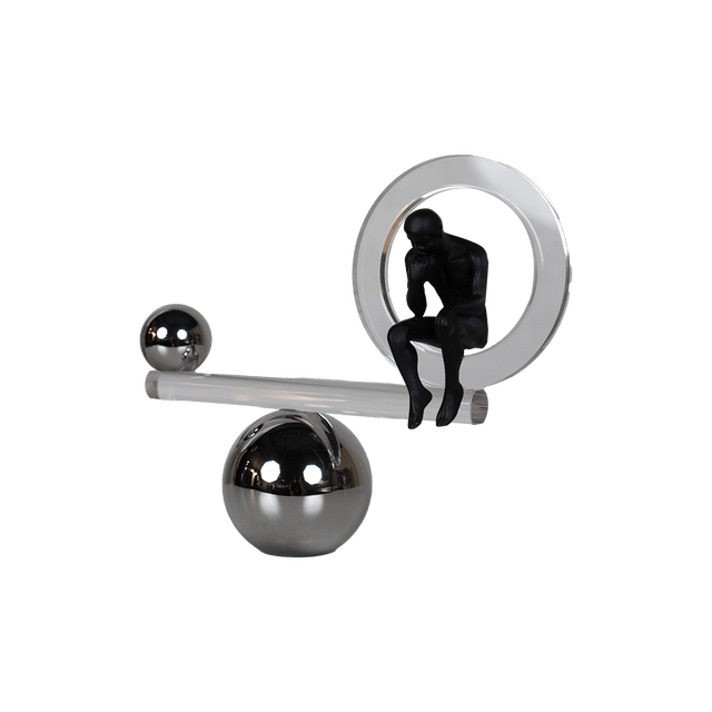 “The Thinker” Modern Balance Sculpture – Sj-26 - Office Empire