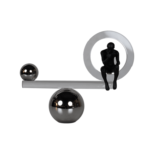 “The Thinker” Modern Balance Sculpture – Sj-26 - Office Empire