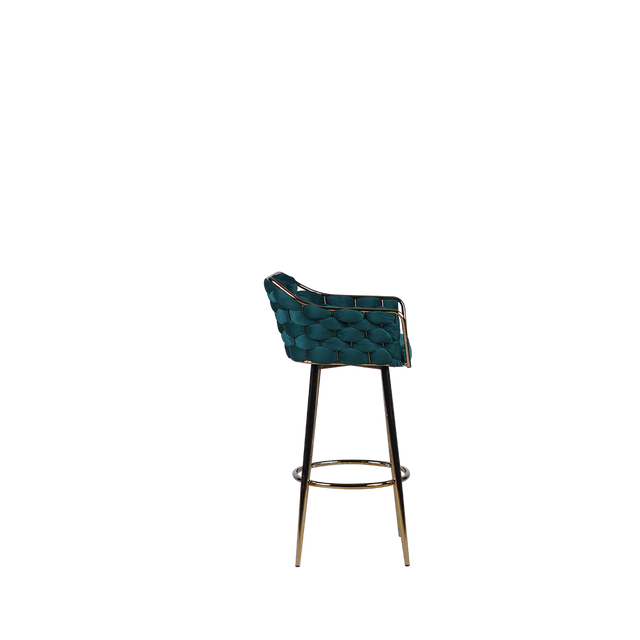Luxury Velvet Bar Stool with Gold Base - A629