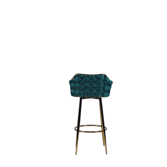 Luxury Velvet Bar Stool with Gold Base - A629