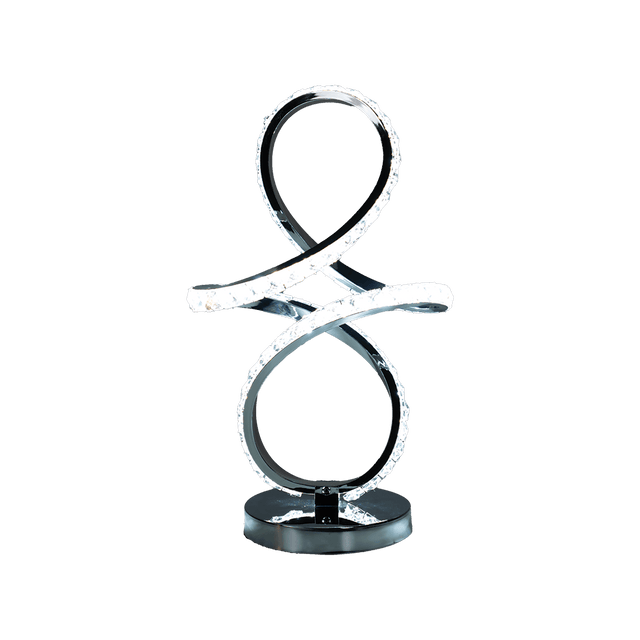 Modern Glam Crystal Infinity LED Table Lamp – J2107 - Office Empire