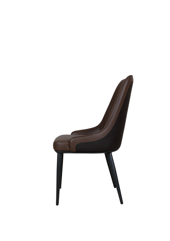 Modern Upholstered Dining Chair with Vertical Stitch Detail - 2520