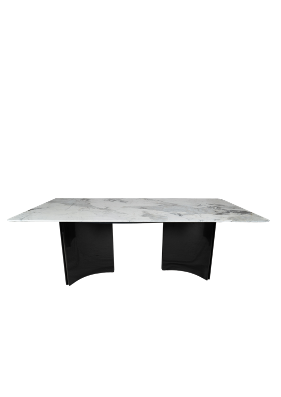 Luxury Grey Marble Dining Table Set in Pakistan - T-2519