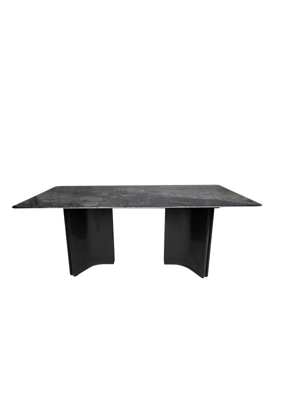Luxury Grey Marble Dining Table Set in Pakistan - T-2519