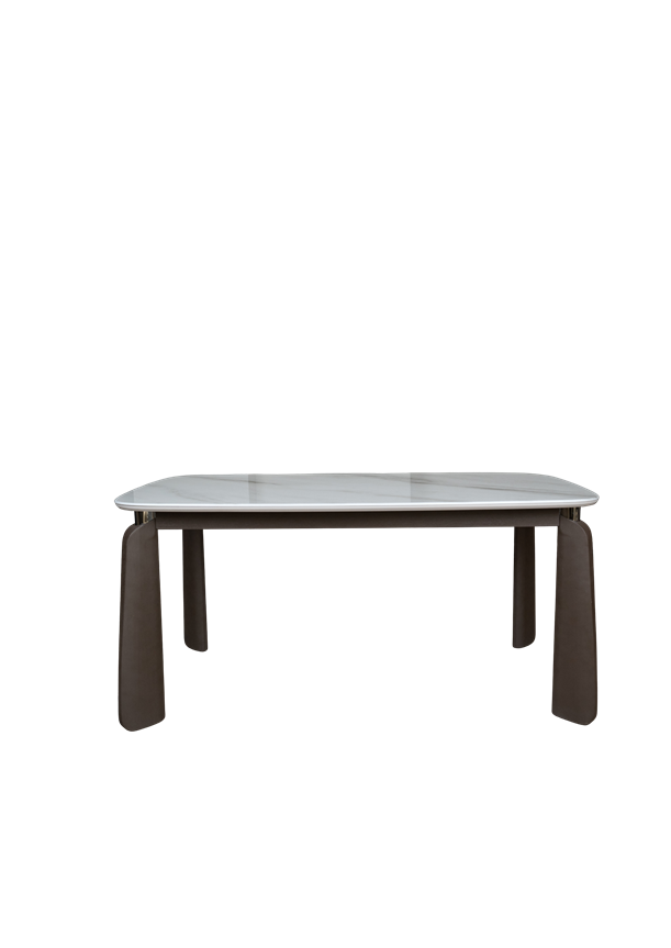 Marble Top Dining Table with Wooden Legs - T-77