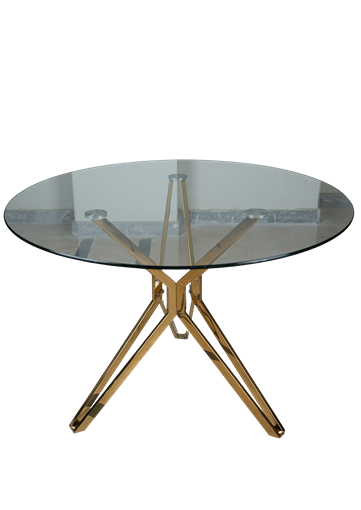 Brass Cross Base Glass Center Table 110 – Modern Luxury for Your Living Space