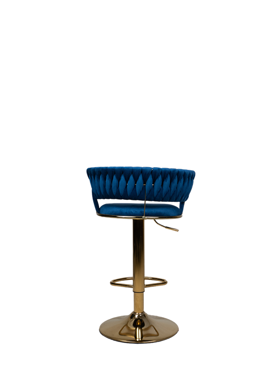 Luxury Velvet Bar Stool H008 with Gold Base - Premium Bar Stools in Pakistan