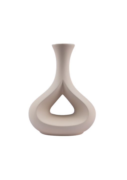 Modern Hollow Center Ceramic Vase – S-9