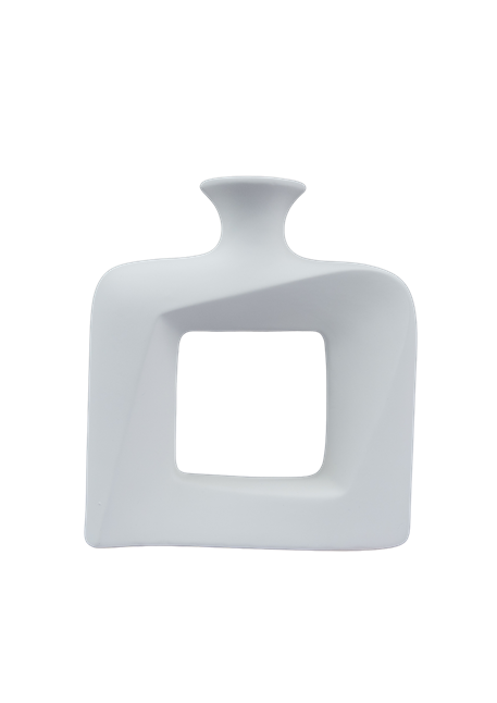 Modern Square Hollow Ceramic Vases – C-1