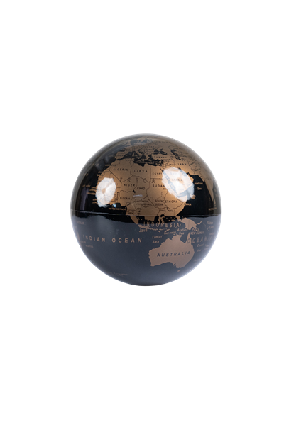 Metallic Globe Egg Ornaments – Luxury World Map Decor