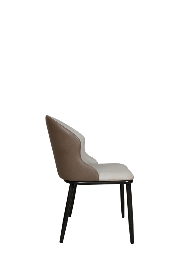 Modern Dining Chair F15 – Two-Tone Upholstered Accent Chair