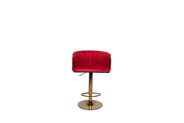 Luxury Velvet Bar Stool with Gold Base - 1 BL37