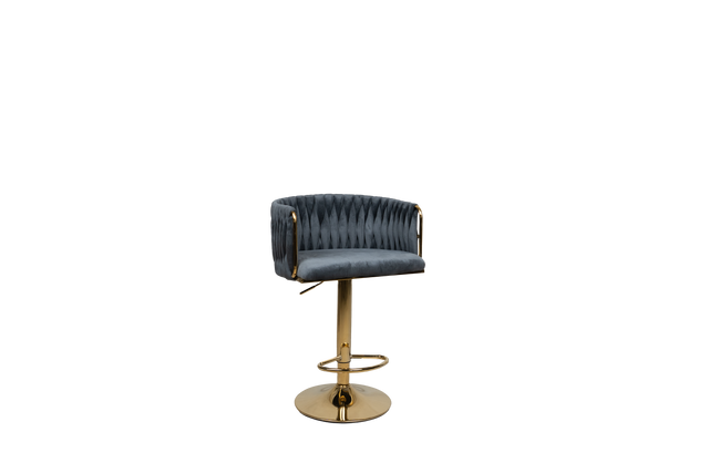 Luxury Velvet Bar Stool with Gold Base - 1 BL37