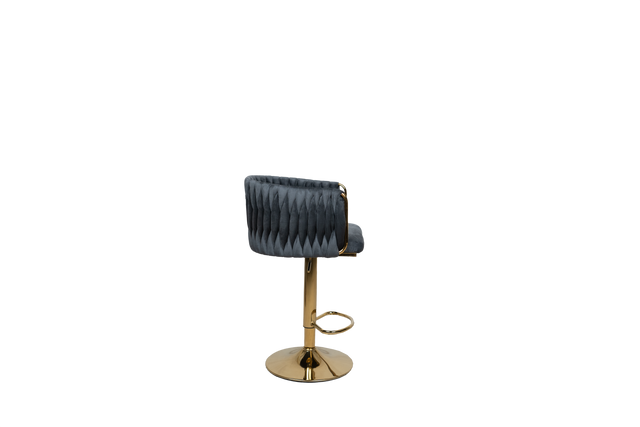 Luxury Velvet Bar Stool with Gold Base - 1 BL37