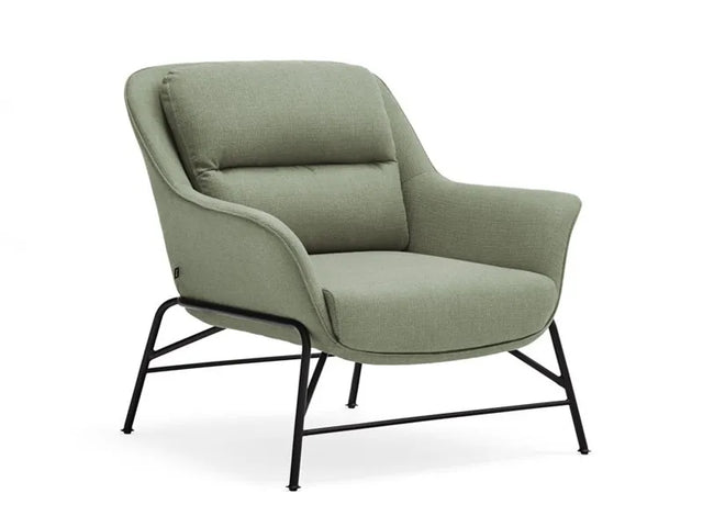 Nordic Haven Lounge Chair - Sage Green Modern Accent Armchair - ZH 8025