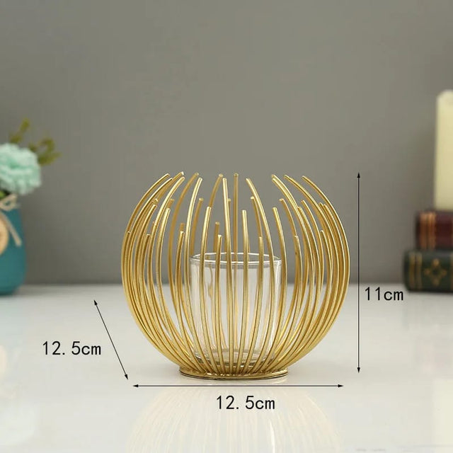 Geometric Metal Candle Holder