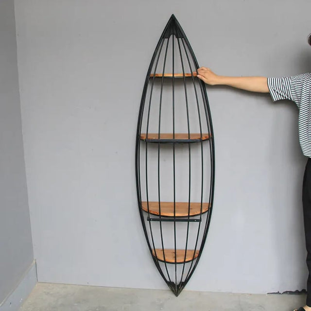 Vintage Iron Boat Shape Racks for Living Room