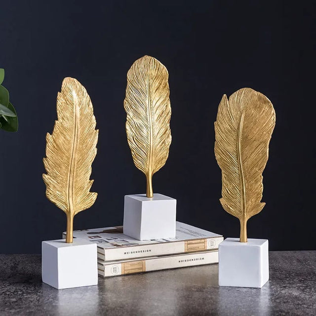Golden Leaf Miniature Figurine - Décoration Pieces