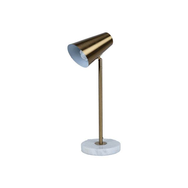 Luxury Gold Desk Lamp with White Marble Base - ML9-4 - Office Empire