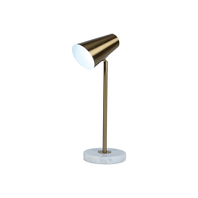 Luxury Gold Desk Lamp with White Marble Base - ML9-4 - Office Empire