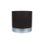Modern Ribbed Flower Pot Brown with Silver Base - 6723 - Office Empire