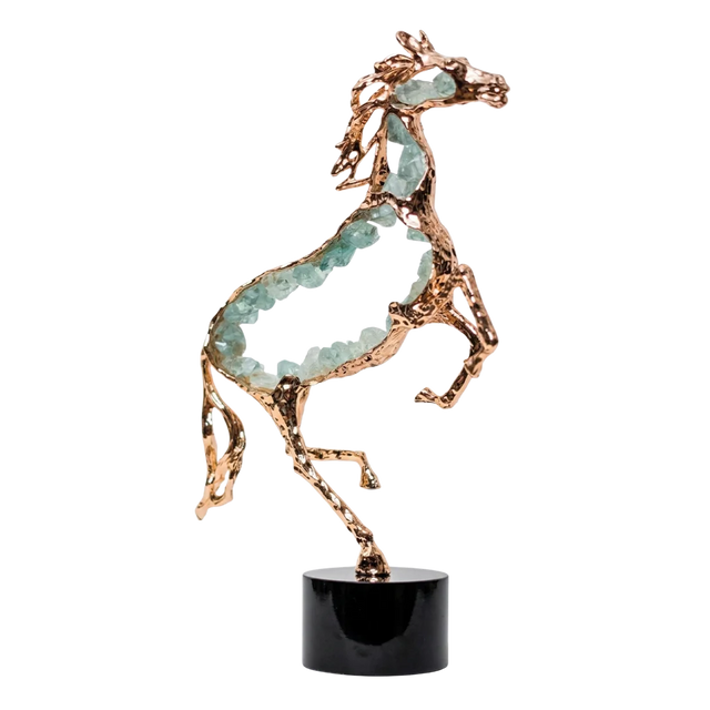Contemporary Copper Horse Sculpture - F10