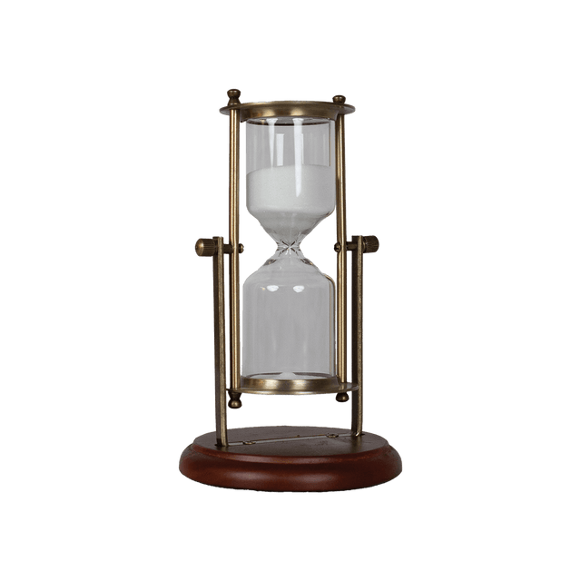 Vintage Rotating Hourglass with Wooden Base 28-21B - Office Empire