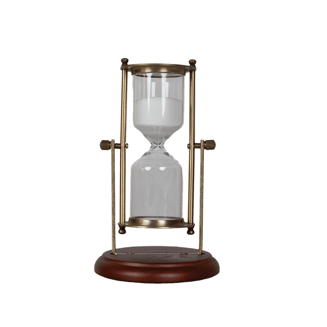 Vintage Rotating Hourglass with Wooden Base 28-21B - Office Empire