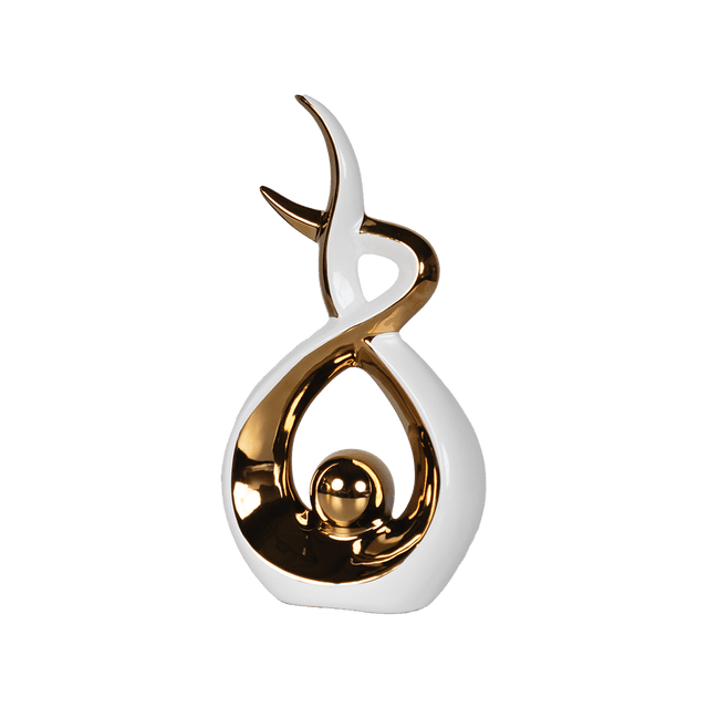 Luxury Abstract Sculpture with Golden Accents – HM3141 - Office Empire