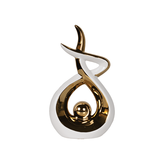 Luxury Abstract Sculpture with Golden Accents – HM3141 - Office Empire